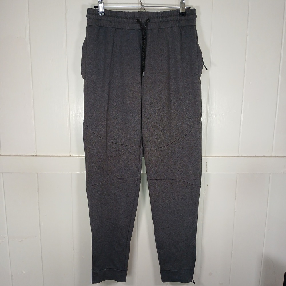 Alphalete Joggers Mens Medium Gray Tapered Zipper Ankle Athletic Pants
